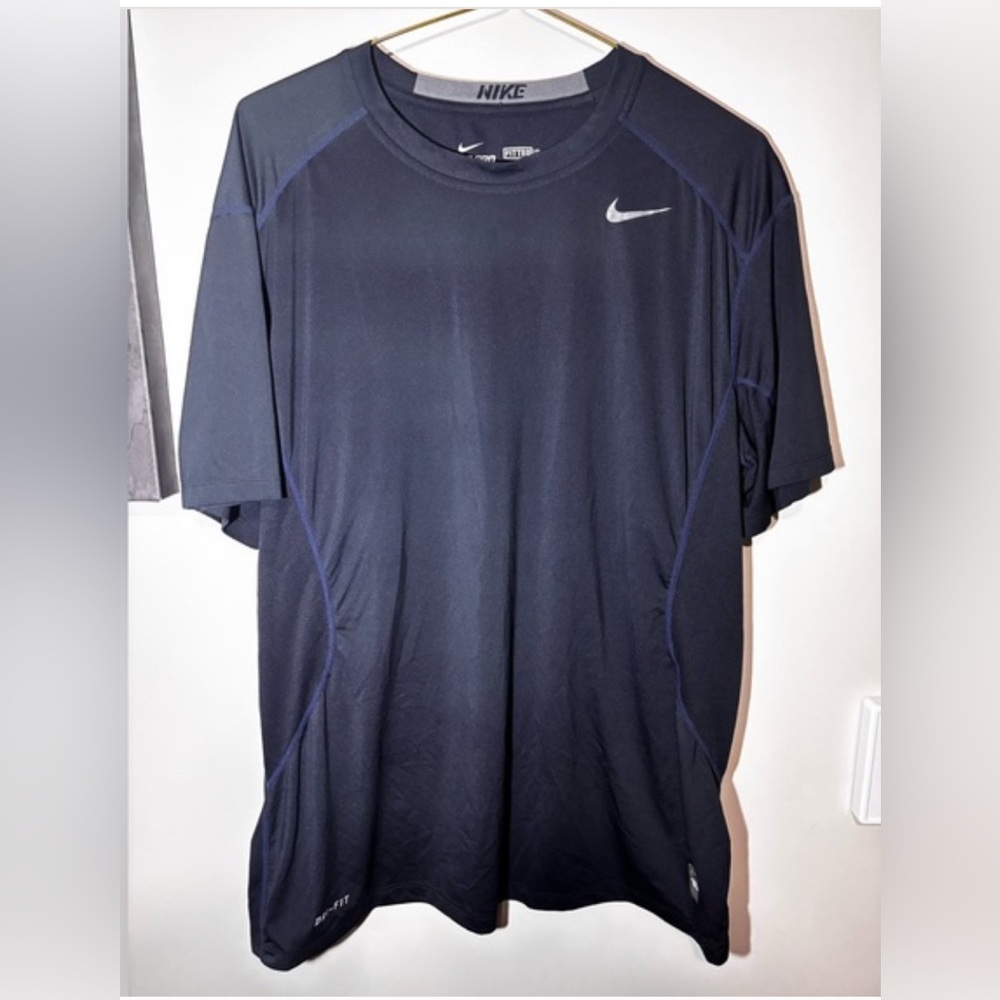 Nike Pro Men's Dry Fit Dark Blue Athletic Tee XL
